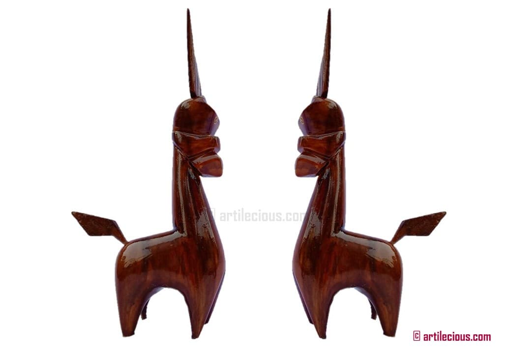 Bankura Wooden Horse PAIR (7 inches)