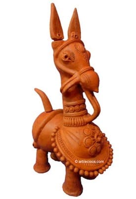 12 inches Kathakali horse pair