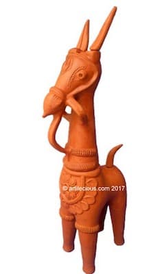18 Inches Terracotta horses pair